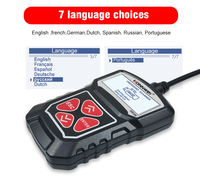 Outil de diagnostic de panne OBD2 pour voiture KONNWEI KW309 12V, lecteur de code, test de surveillance du capteur O2, test de conformité I/M, outil de diagnostic OBDII pour voiture