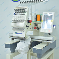 Machine à broder à tête unique à chapeau plat contrôlée par ordinateur, informatisée pour un usage domestique, moteur 200 mm 1000 tr/min
