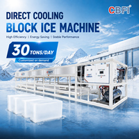 Machines à blocs de glace de grande taille pour usine de blocs de glace au fréon, fabrication automatique de blocs de glace industriels de 15 à 30 tonnes