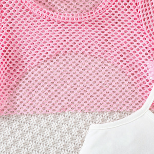Nouvelle arrivée : Ensemble d'été 2 pièces respirant en coton pour filles de 0 à 2 ans – T-shirt à manches courtes en maille et robe moulante à bretelles avec lettres - Product Image 3
