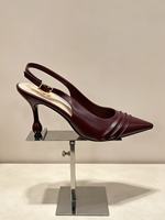 Escarpins slingback pour femme à bout pointu, talon gourd, élégants pour le bureau, talons hauts