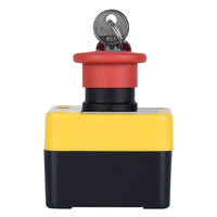 Boîtier de bouton-poussoir d'arrêt d'urgence en plastique étanche IP65 avec verrouillage à clé 10A 2NO pour appareils électroménagers XDL25-JE188H29