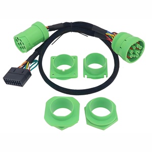 Tùy chỉnh phổ J1939-9Pin ELD Cáp với 4 đa núi chân đế Heavy Duty OBD2 để J1939 9 pin t-harness Kit cho GPS đi thiết bị - Product Image 1