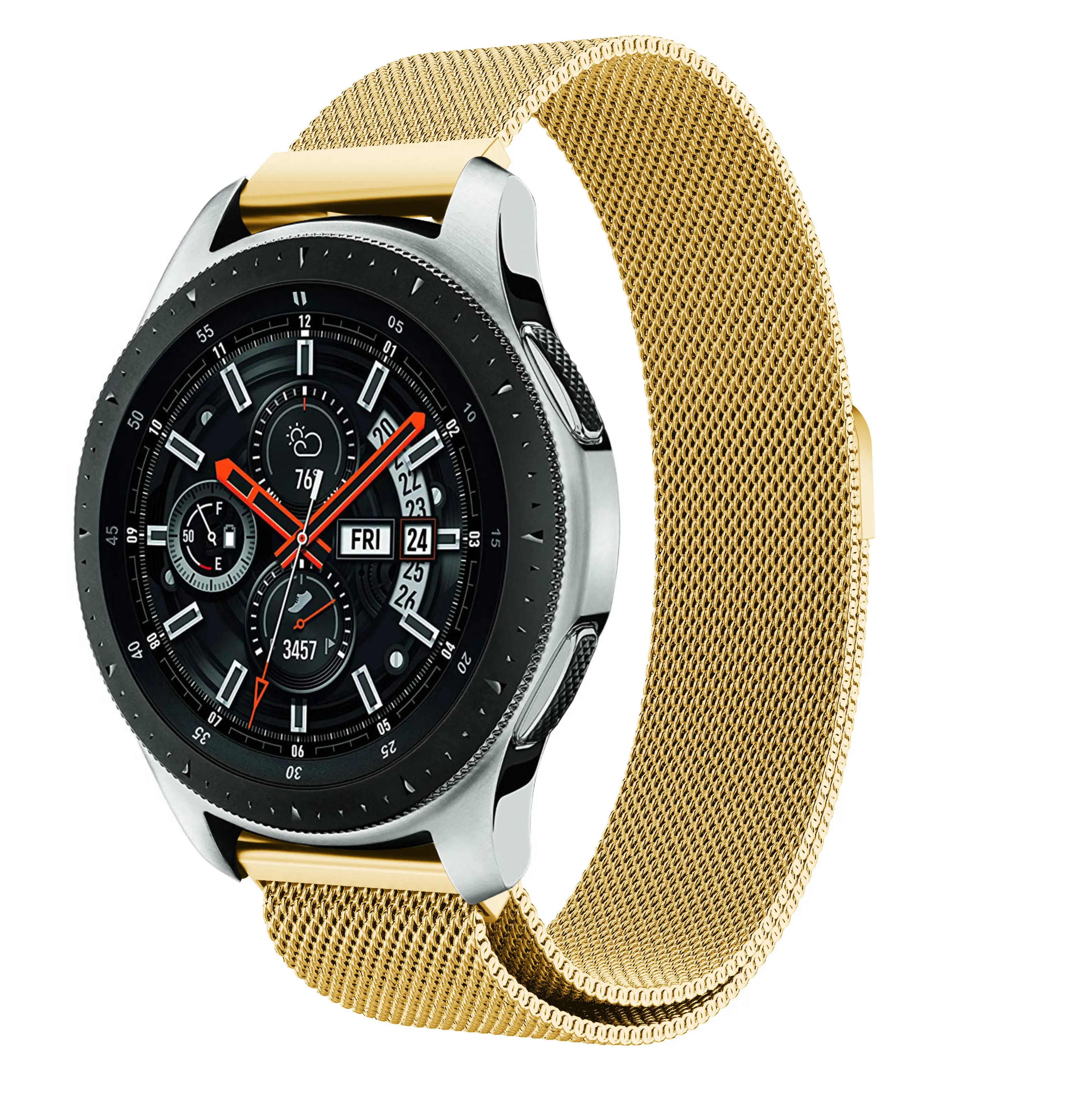 Jam tangan pintar Milanese, jam tangan pintar Milan 16mm 20mm 22mm tali pengganti mewah Stainless Steel Mesh Watch Band