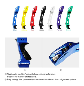 Sanlida Miracle X9 <span class=keywords><strong>recurve</strong></span> <span class=keywords><strong>Bow</strong></span> 25inch Riser 66/68/70inch 14-44lbs ilf tay phải bắn cung Săn bắn cung cạnh tranh - Product Image 3