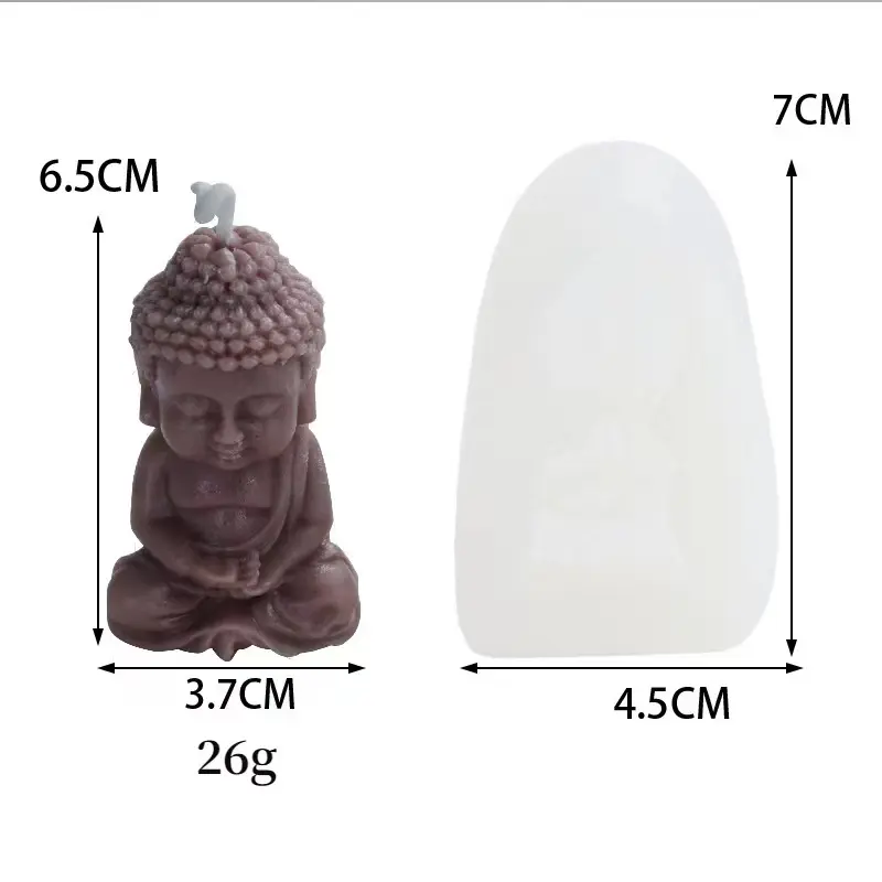 Tathagata Buddha candela in Silicone stampo Amitabha Buddha forma elementi cinesi fatto a mano candela decorazione
