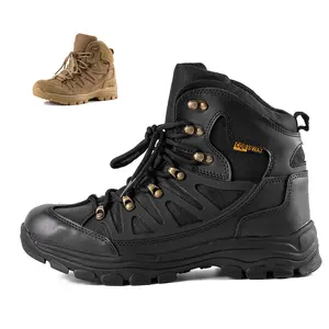 Rip-stop Upper Rubber Sole Desert Combat Boots for Men Black desert boots tactical boot manufacturer