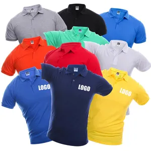 उच्च गुणवत्ता अनुकूलित ठोस रंग 65% कपास और 35% पॉलिएस्टर कस्टम कढ़ाई पुरुषों की पोलो शर्ट गोल्फ शर्ट