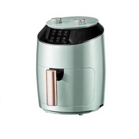 Friteuse à air manuelle grande capacité 6L, friteuse à air multifonctionnelle avec réglage de la température et de la minuterie pour un usage domestique