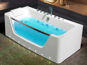 Baignoire à remous autoportante en acrylique blanc transparent de luxe bon marché - Product Image 2