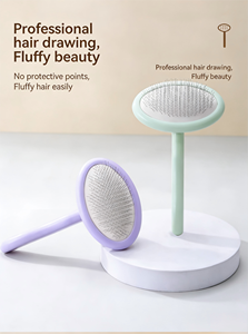 แปรงสัตว์เลี้ยงแบบมีเข็มนุ่ม, แปรงกรูมมิ่งสำหรับแมวและสุนัข, ด้ามจับตามหลักสรีรศาสตร์, แปรงกำจัดขนหลุดร่วงสำหรับขนฟู, อ่อนโยนต่อผิว - Product Image 3