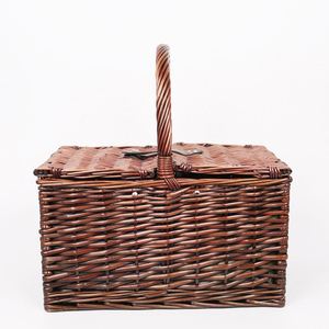 A buon mercato Barbecue 4 Persona Set da Picnic Cesto di <span class=keywords><strong>Vimini</strong></span> <span class=keywords><strong>Cestino</strong></span> Da Picnic Con Coperchio - Product Image 3
