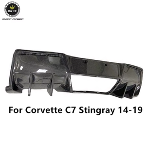 Rcf cho 2014-2019 <span class=keywords><strong>Chevrolet</strong></span> Corvette C7 Stingray rza phong cách sợi carbon phía sau Bumper khuếch tán môi - Product Image 3