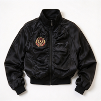 Veste Courte Brodé(e) Personnalisée pour Femme – Manteau Tendance Streetwear de Haute Qualité, Style Vintage, Veste Décontractée en Jean Bleu