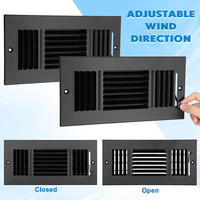 Grille de ventilation à 2 voies montée au plafond, déflecteur de chaleur CVC, grille de sortie/retour au sol, couvercle de ventilation extérieur pour sèche-linge