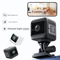 Mini caméra WiFi HD 1080p 2MP avec vision nocturne et détection de mouvement, idéale pour la sécurité domestique et la surveillance familiale en extérieur, grand angle, petite taille