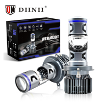 Y70--H4 Nouveau phare de moto à LED super lumineux en aluminium mini H4 110W 11000LM avec lentille de projecteur, étanche IP65