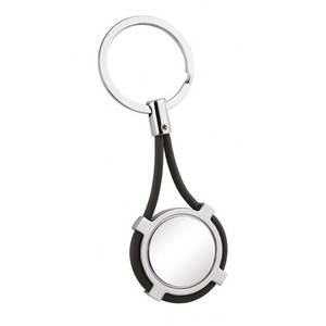 Cordino Portachiavi in Pelle PVC Nera - Product Image 2