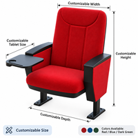 Vente en gros Offre Spéciale théâtre université auditorium chaise avec bloc-notes salle de conférence chaises auditorium sièges de Chine