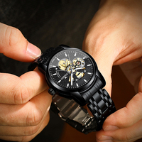 Reloj Mecánico de Acero Inoxidable para Hombre Fenzun, Diseño Hueco, Estilo Juvenil, Novedad 2020, Reloj de Celebridad de Internet en Vivo