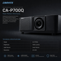 Projecteur laser DLP 4K CAAVITS 7000 lumens, véritable 4K, pour cinéma maison et salles de conférence, modèle CA-P700Q, fabriqué par l'usine de projecteurs.