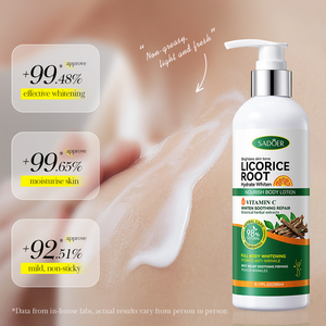 SADOER OEM ODM Marque Privée Lotion Corporelle Hydratante, Éclaircissante et Nourrissante à la Réglisse et Vitamine C pour l'Automne et l'Hiver - Product Image 4