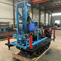 Meilleur prix, foreuse de puits d'eau portable, petite machine de forage hydraulique diesel avec pompe à boue, moteur, 200 mètres, en stock