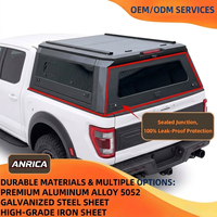 Couvercle de benne de camion 5,5 pieds avec serrure à clé intégrée, feu stop, protection de cargaison en aluminium antirouille, universel et personnalisable