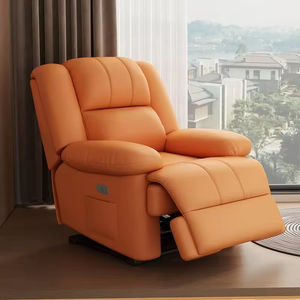 Sillón Reclinable Contemporáneo <span class=keywords><strong>de</strong></span> Tela para Sala <span class=keywords><strong>de</strong></span> Estar: Sofá con Diseño Eléctrico Extensible, Soporte Inflable y Estructura <span class=keywords><strong>de</strong></span> Madera o Metal - Product Image 4