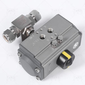 Vanne à boisseau sphérique pneumatique en acier inoxydable à commande manuelle, filetage interne pour fluides gazeux - Product Image 1