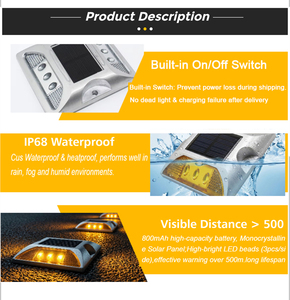 ไฟถนนโซลาร์เซลล์กันน้ำ IP68 สำหรับทางเดินและทางรถวิ่ง แสงสีขาวอบอุ่นขนาดเล็ก ได้รับการรับรองมาตรฐาน RoHS ไม่มีปัญหาความเสียหายเมื่อส่งมาถึง เหมาะสำหรับสวนและชุมชน - Product Image 5