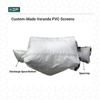 Sacs vrac FIBC tissés robustes OEM avec décharge par le haut et design à fond, capacité 2200 lb, en bâche PVC, industriels, imperméables et antistatiques