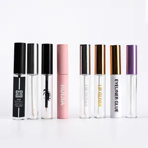 Échantillon gratuit étiquette privée personnalisée 5ml 10ml 15ml emballage cosmétique mascara eyeliner rouge à lèvres conteneur rouge à lèvres brillant à lèvres tube