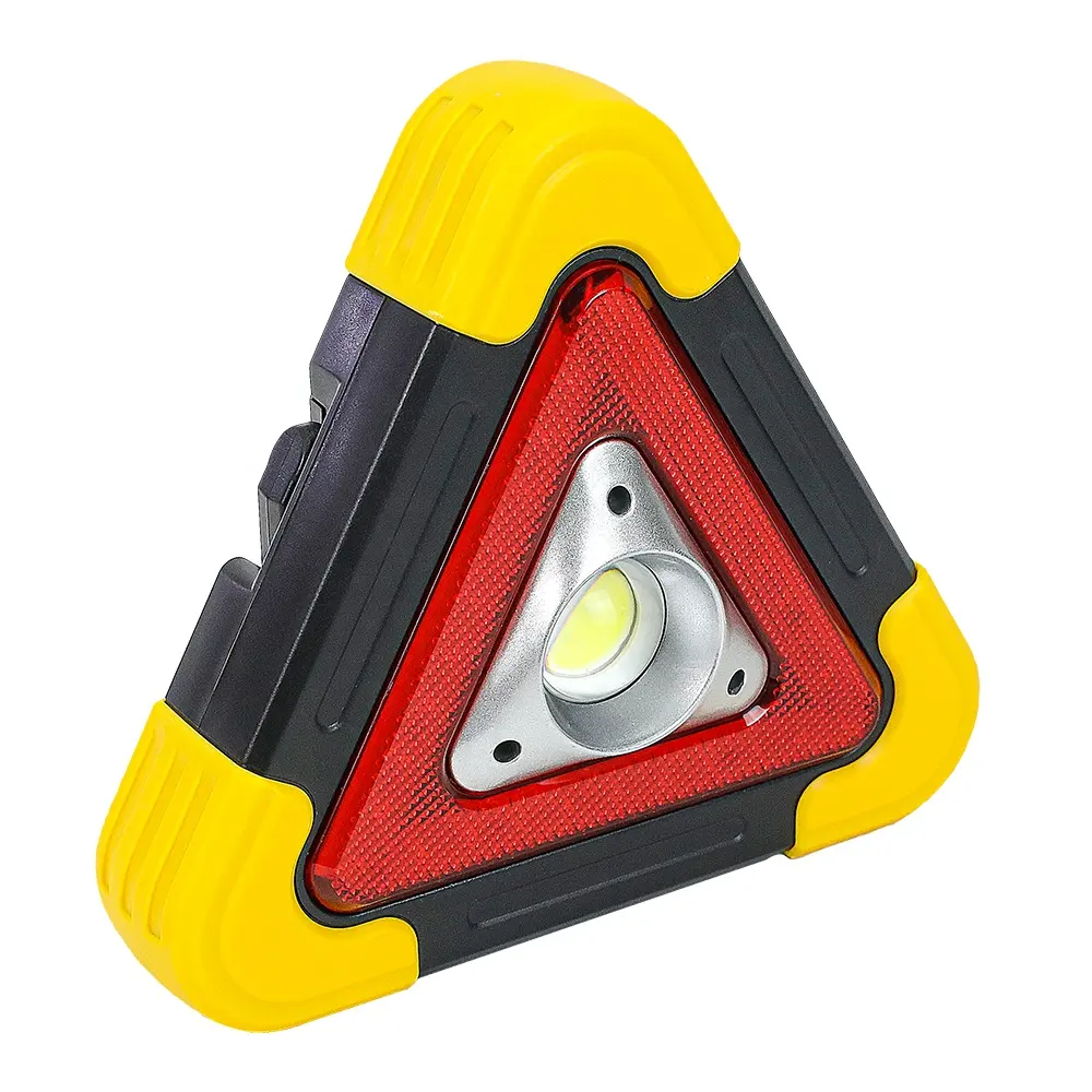 Portable Triangle Warning Led Floodlight Rechargeable Waterproof Multifunctional Triangle Emergency Hazard Warning Light