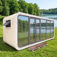 Mini-maison capsule modulaire en acier moderne de 20 pieds, type Apple House de Chine, pour usage commercial ou domestique (bureau ou habitation)