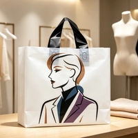 Sac de courses en plastique personnalisé avec logo, sac de courses en plastique LDPE, vente en gros pour supermarchés