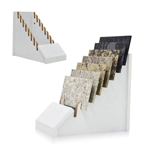 Bán Hot đá tự nhiên Countertop đứng Thẻ quà tặng Tabletop hiển thị đứng kim loại các tông gạch truy cập hiển thị giá - Product Image 1