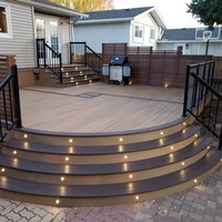 Planches de terrasse en composite bois-plastique haute densité, imperméables et anti-UV pour jardin, patio et piscine