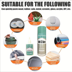 Activateur <span class=keywords><strong>de</strong></span> pulvérisation Super Glue MDF-Kit d'adhésif acrylique cyanoacrylate pour la construction du <span class=keywords><strong>bois</strong></span> 400ml + 50ml pour le transport - Product Image 2