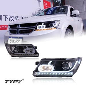 Conjunto de Faros Delanteros LED con Intermitentes Dinámicos TYPY para Dodge Journey 2009-2020, Actualización de Faros Delanteros Modificados a NUEVO - Product Image 1