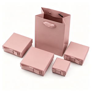 Boîte à bijoux rectangulaire personnalisée avec logo, en carton, avec couvercles et bases, pour boucles d'oreilles, bagues et colliers – Vente en gros directe usine - Product Image 1