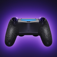 Coque inférieure de remplacement noire texturée EXtremeRate version Type-C compatible avec les manettes PS4 modèles JDM-040/050/055