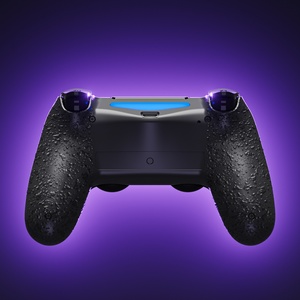 Coque inférieure de remplacement noire texturée EXtremeRate version Type-C compatible avec les manettes PS4 modèles JDM-040/050/055 - Product Image 6