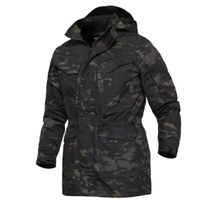 Chaqueta Táctica de Campo HBJ22 para Hombre, Color Verde Caqui y Negro, Camuflaje, Cortavientos, Softshell, Tipo Parka, Talla M-65, Uniforme, Verde OD - Product Image 3