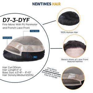 Nuovi tempi 100% indiano <span class=keywords><strong>capelli</strong></span> umani in pizzo <span class=keywords><strong>parrucchino</strong></span> anteriore <span class=keywords><strong>uomo</strong></span> <span class=keywords><strong>parrucchino</strong></span> <span class=keywords><strong>capelli</strong></span> fini Mono <span class=keywords><strong>capelli</strong></span> per gli uomini - Product Image 3