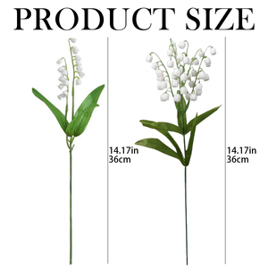 1 pièce <span class=keywords><strong>de</strong></span> fleurs artificielles <span class=keywords><strong>de</strong></span> muguet blanc, fleurs clochettes, fleurs d'avril, pour bouquet <span class=keywords><strong>de</strong></span> mariage, décoration <span class=keywords><strong>de</strong></span> jardin, fête <span class=keywords><strong>de</strong></span> mariage et carillon éolien - Product Image 2