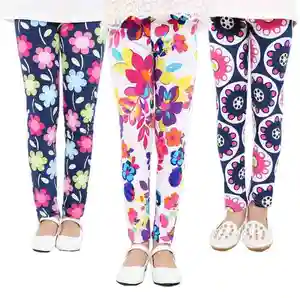 Girls Korean print slim pants female baby spring and summer flowers butterfly leggings factory direct sales