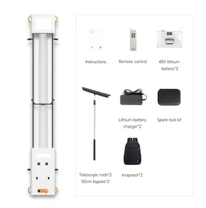 Robot de Limpieza de Paneles Solares con Ahorro de Agua, Limpieza en Seco/Lavado, Motor de Rodillo de 400W, 6-8h de Duración de Batería, Control Remoto de 100m, Resistente - Product Image 2