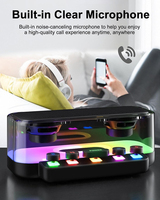 Speaker Mini Nirkabel Portabel Murah dengan Keyboard Mekanik dan Lampu LED Warna-warni
