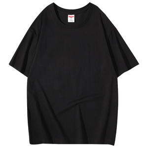 Camiseta de Algodón 100% para Hombre al por Mayor, Manga Corta, Ajuste Holgado, Color Sólido, Patrón Impreso Personalizado, Tejido Liso Teñido con Hilo - Product Image 3